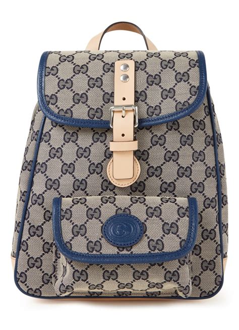 gucci leren heren rugzak|Gucci Rugzak met logoprint en leren details .